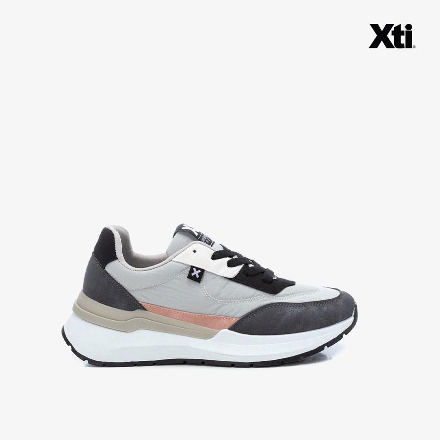 Giày Sneakers Nữ XTI Grey Textile Combined Ladies Shoes