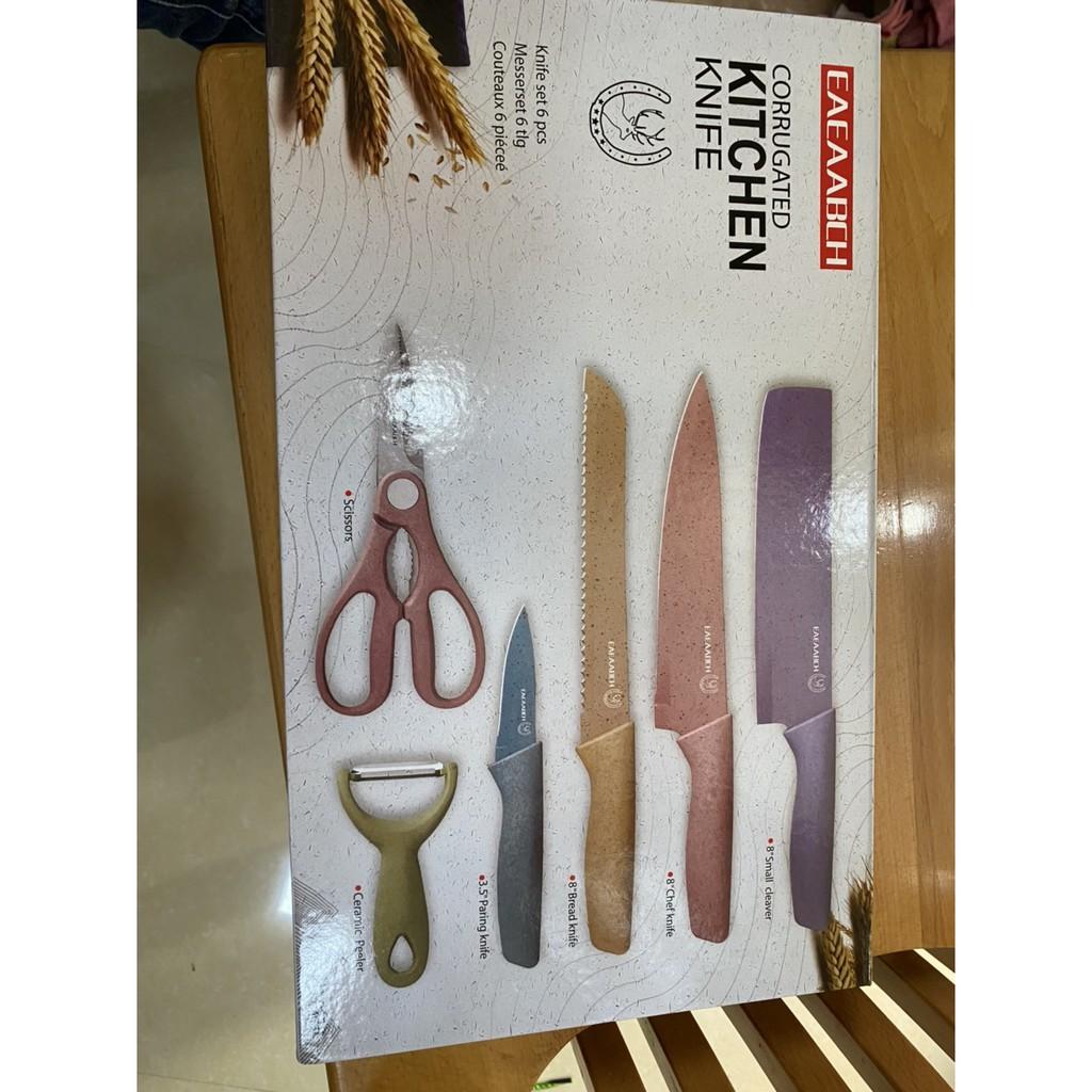 Bộ Dao Kháng Khuẩn Lúa Mạch 6 Món KITCHEN KNIFE