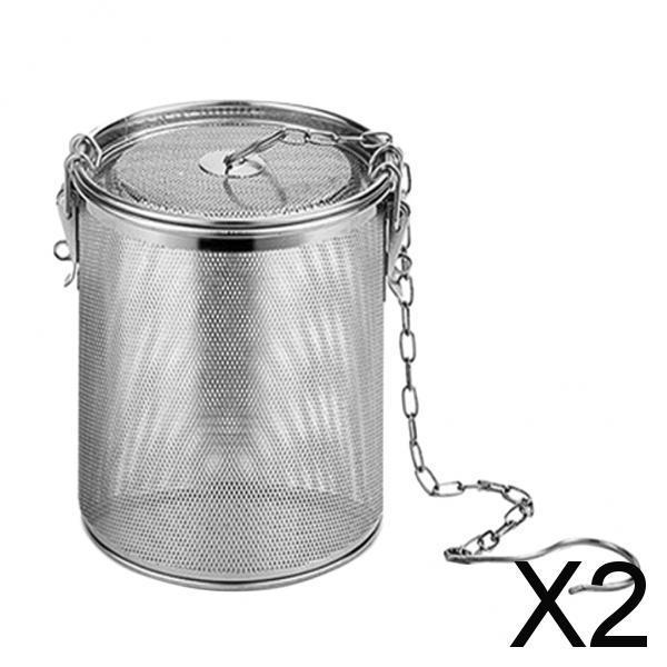 Tea Ball Strainer 2x 0.7L Stainless Steel Spice Seasoning Strainer