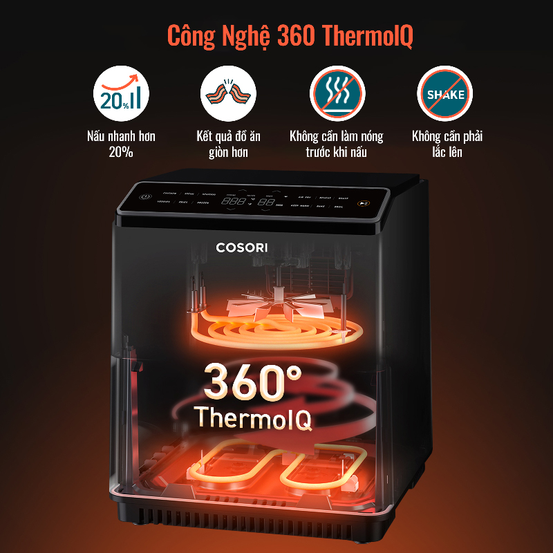 Nồi Chiên Không Dầu 6.4L COSORI P583S - Hàng Chính Hãng