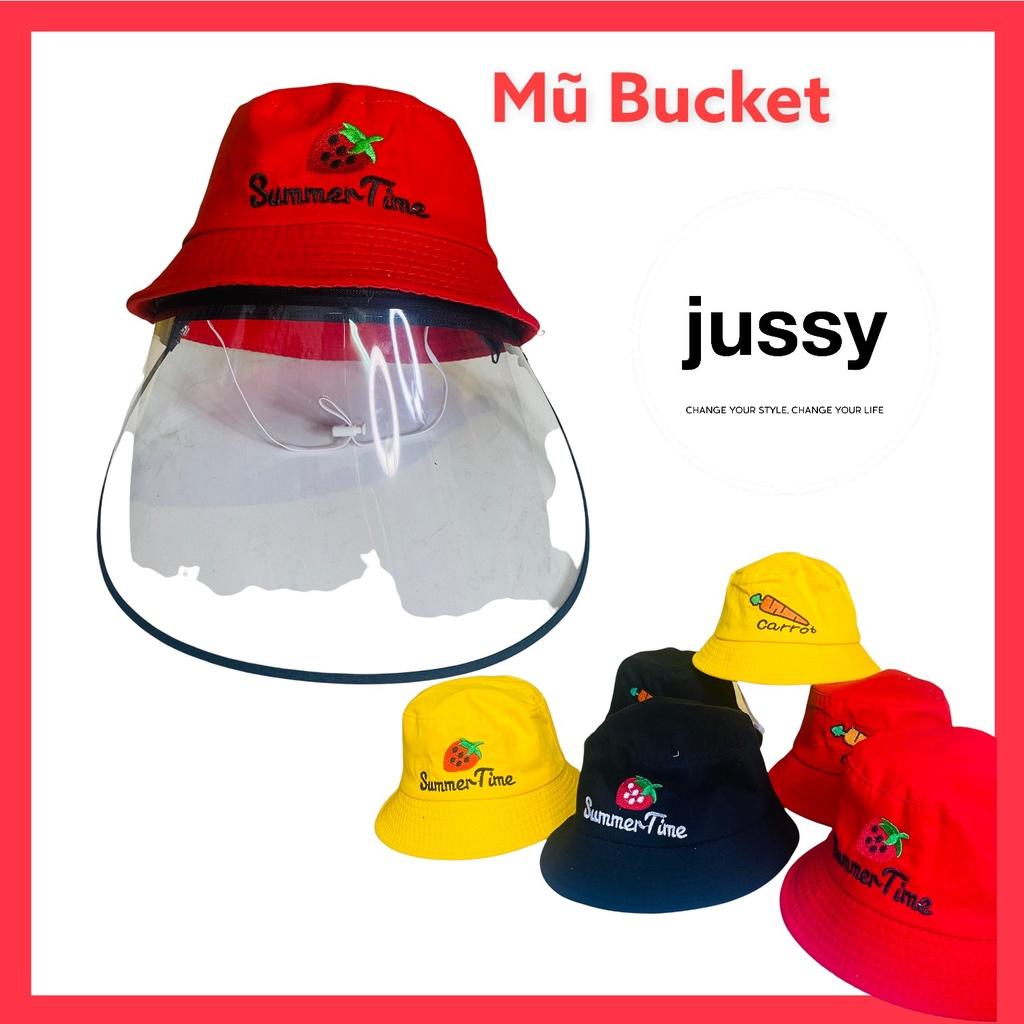 Mũ Bucket Tai Bèo Cho Bé Kèm Kính Chống Dịch, Chống Giọt Bắn, Che Bụi, Chắn Gió Cho Trẻ Từ 1-5 Tuổi