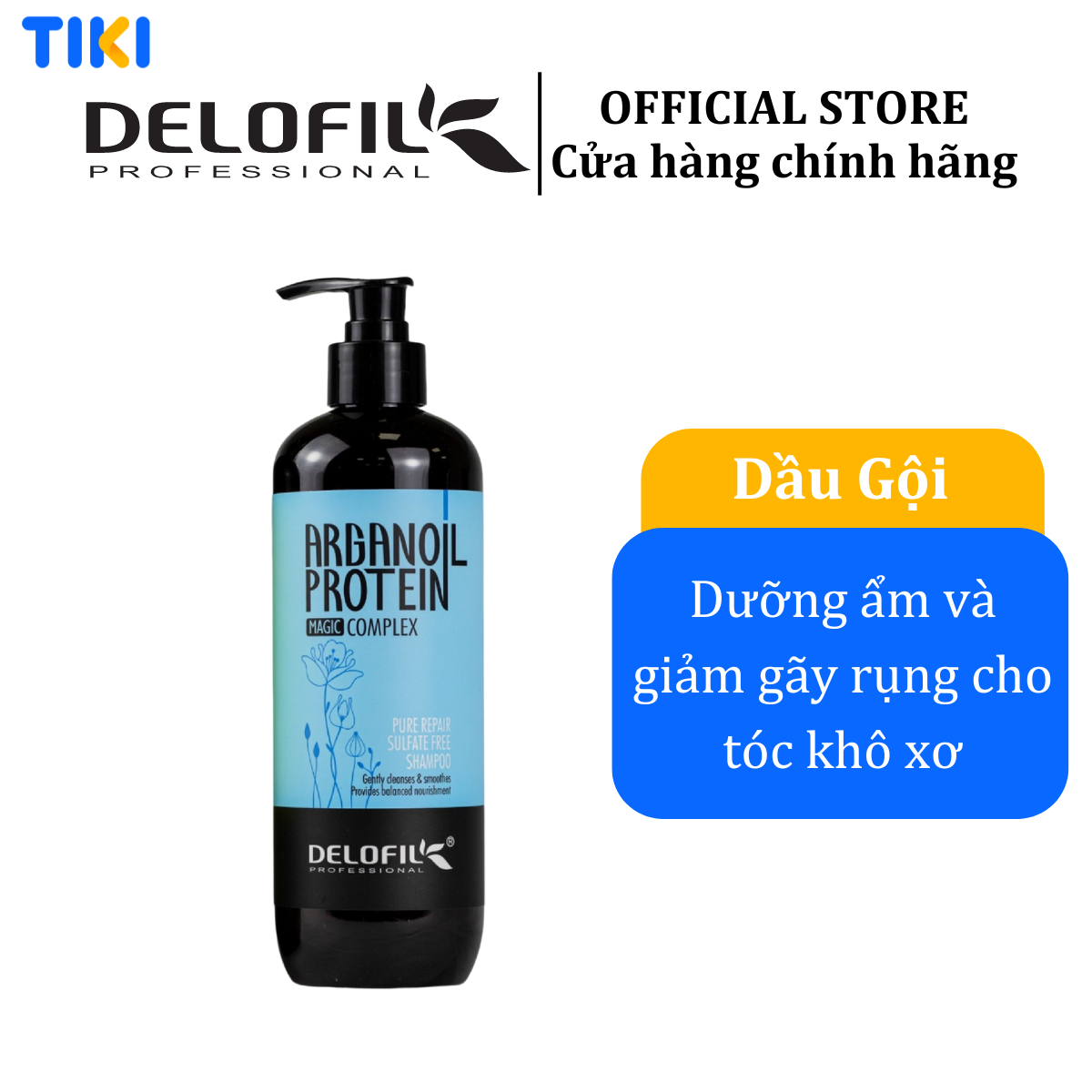 Dầu gội phục hồi dưỡng ẩm Delofil