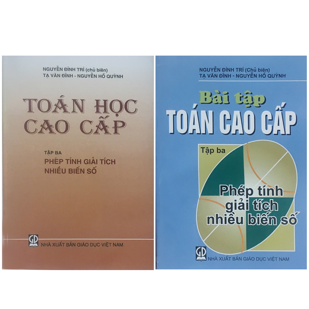 Combo Bộ Sách Toán Cao Cấp Tập 3 + Bài Tập Toán Cao Cấp Tập 3