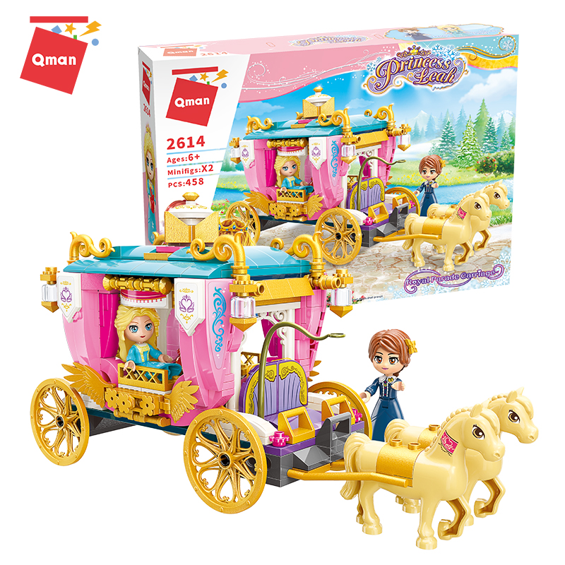 Đồ chơi xếp hình Xe ngựa hoàng gia dành cho bé gái Qman 2614