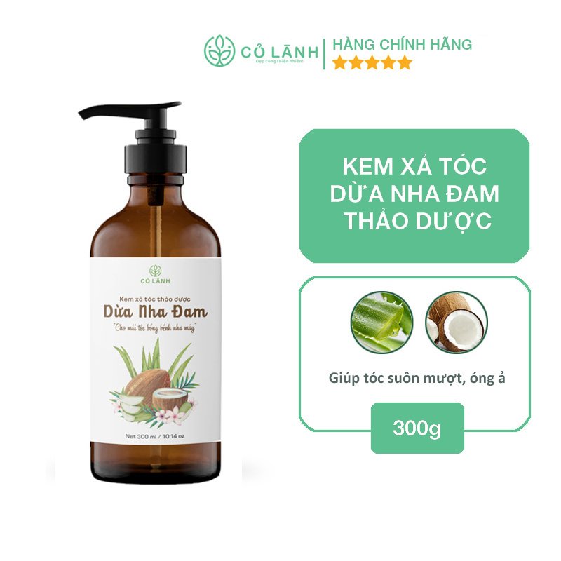 Kem Xả Tóc Dừa Nha Đam Thảo Dược giúp tóc bóng mượt , chắc khỏe