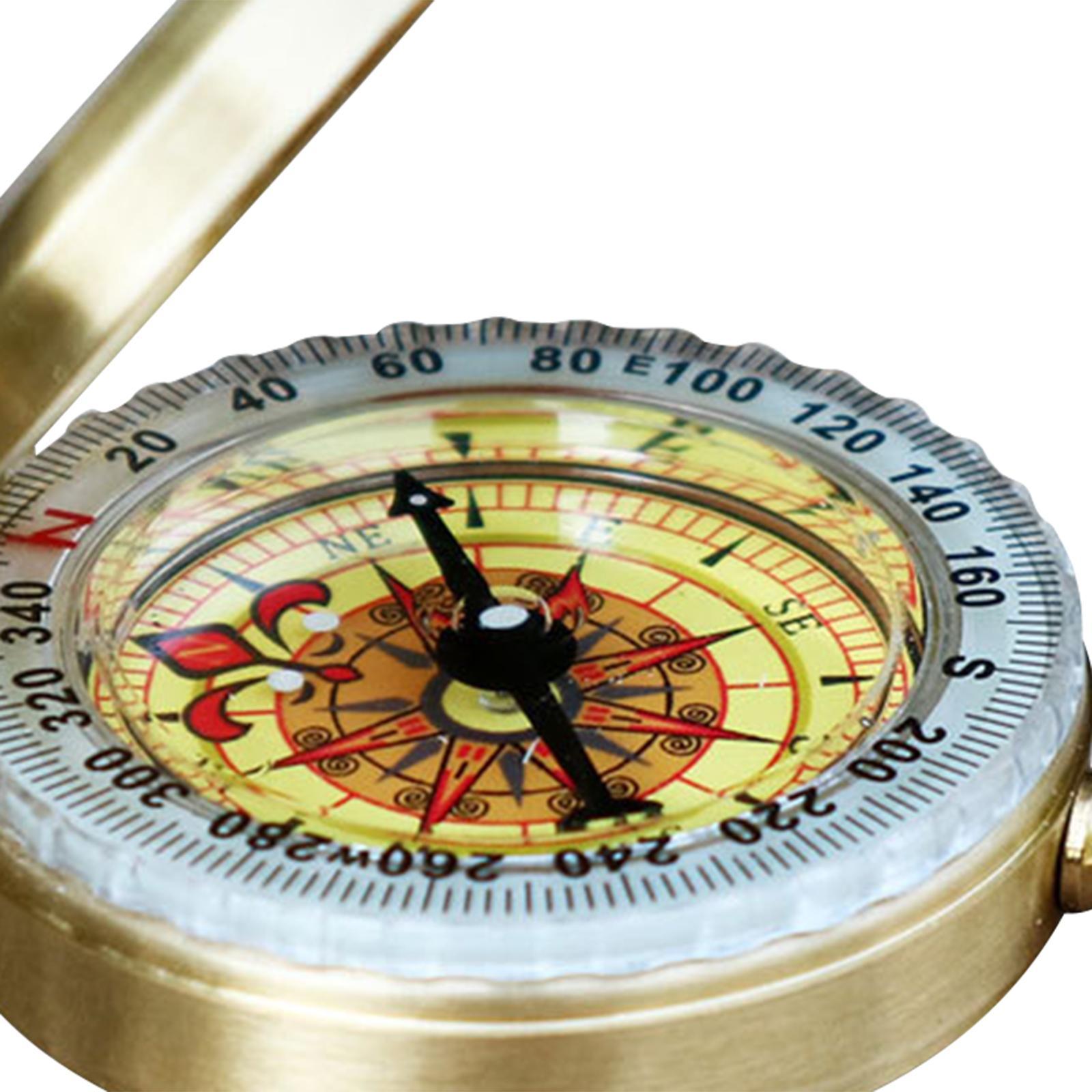 Camping Survival Compass Copper Compass for Climbing Outdoor Activities