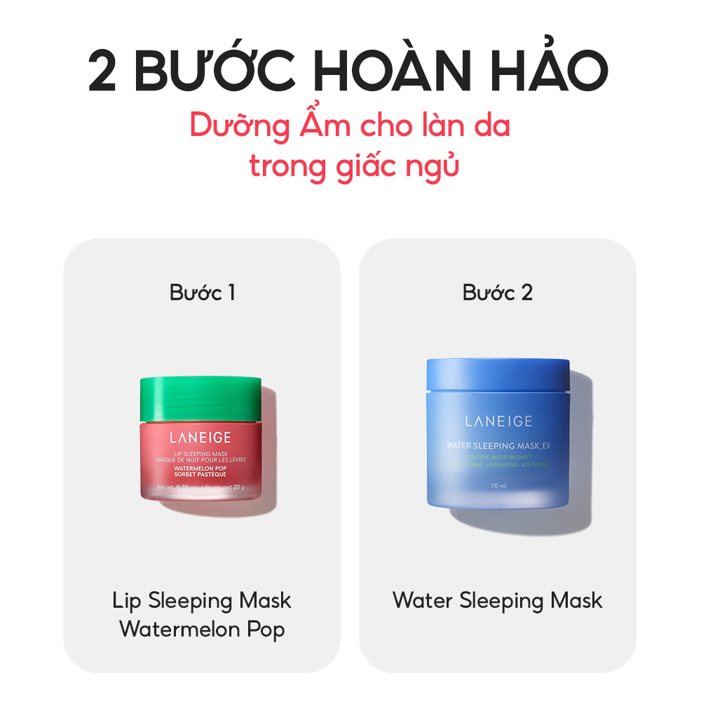 [MỚI] Mặt nạ ngủ dành cho môi hương dưa hấu Laneige Lip Sleeping Mask Watermelon Pop 20g