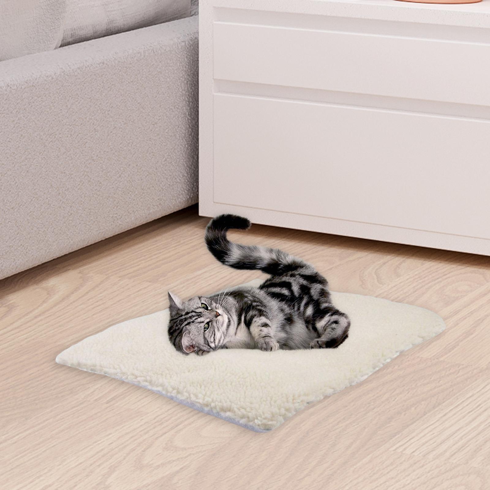 Foldable Warm Pet Blanket, Cat Sleeping Pad Washable, Bedding Cushion, Supplies Dog Mat Kennel, for Puppy Small Medium Rabbit Couch Travel