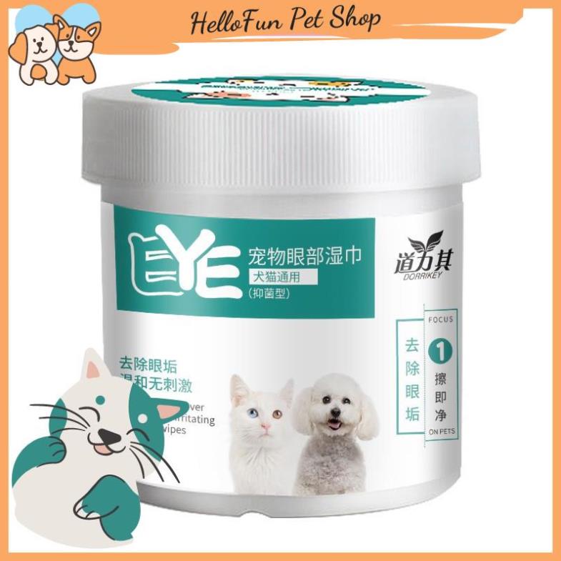 Khăn ướt lau mắt và tai cho thú cưng Dorrikey