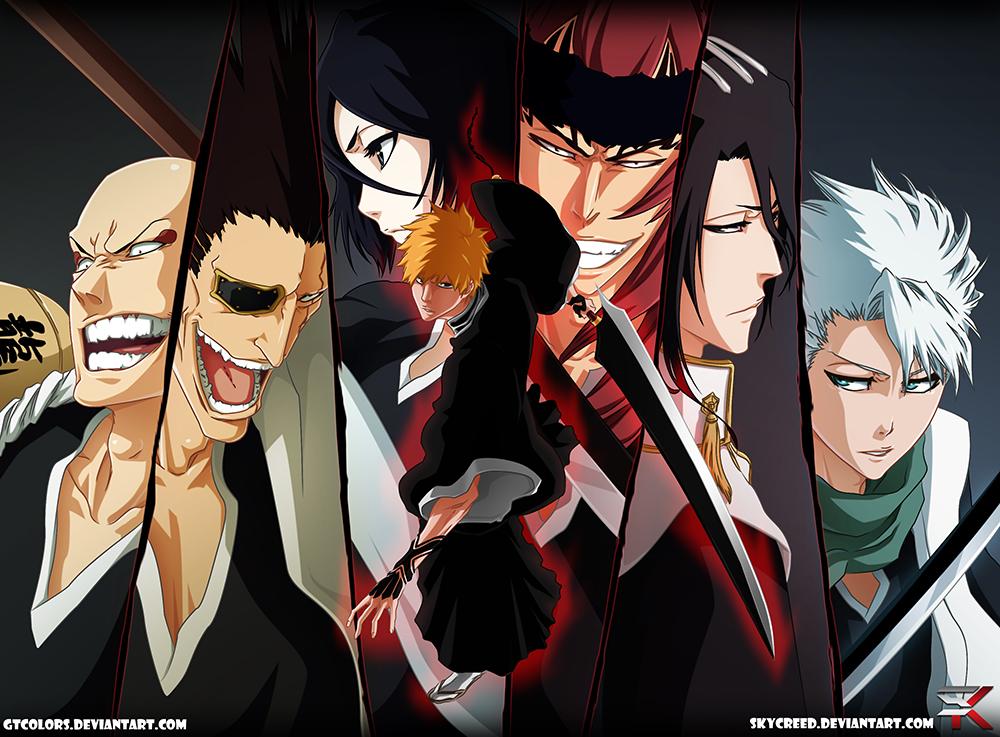 Poster A4 dán tường Anime, decal 21x30 trang trí có keo Bleach Wallpapers .jpg