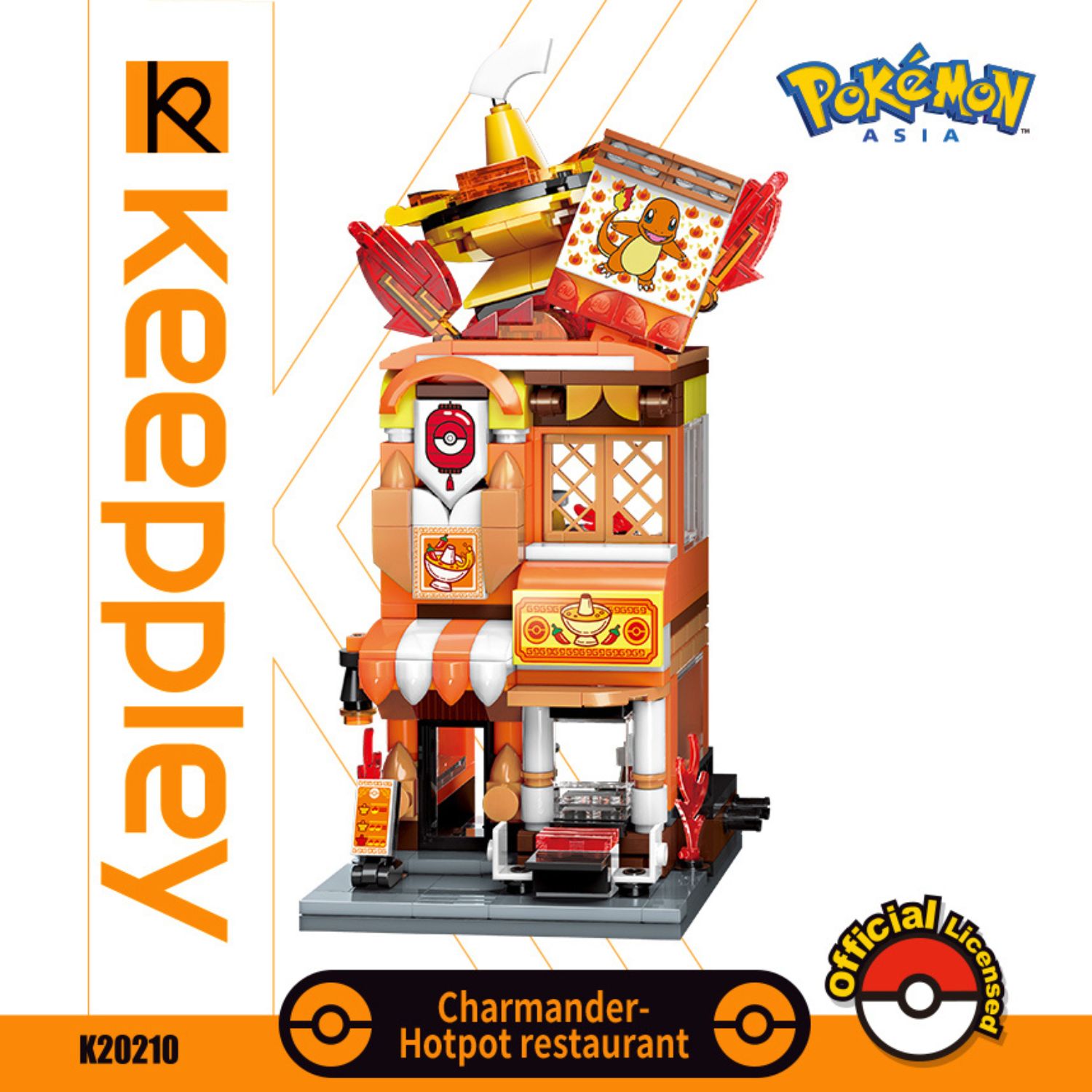 Đồ Chơi Lắp Ráp KEEPPLEY Pokemon - Charmander Hotpot Restaurant K20210 Building Block - Herbie Toys