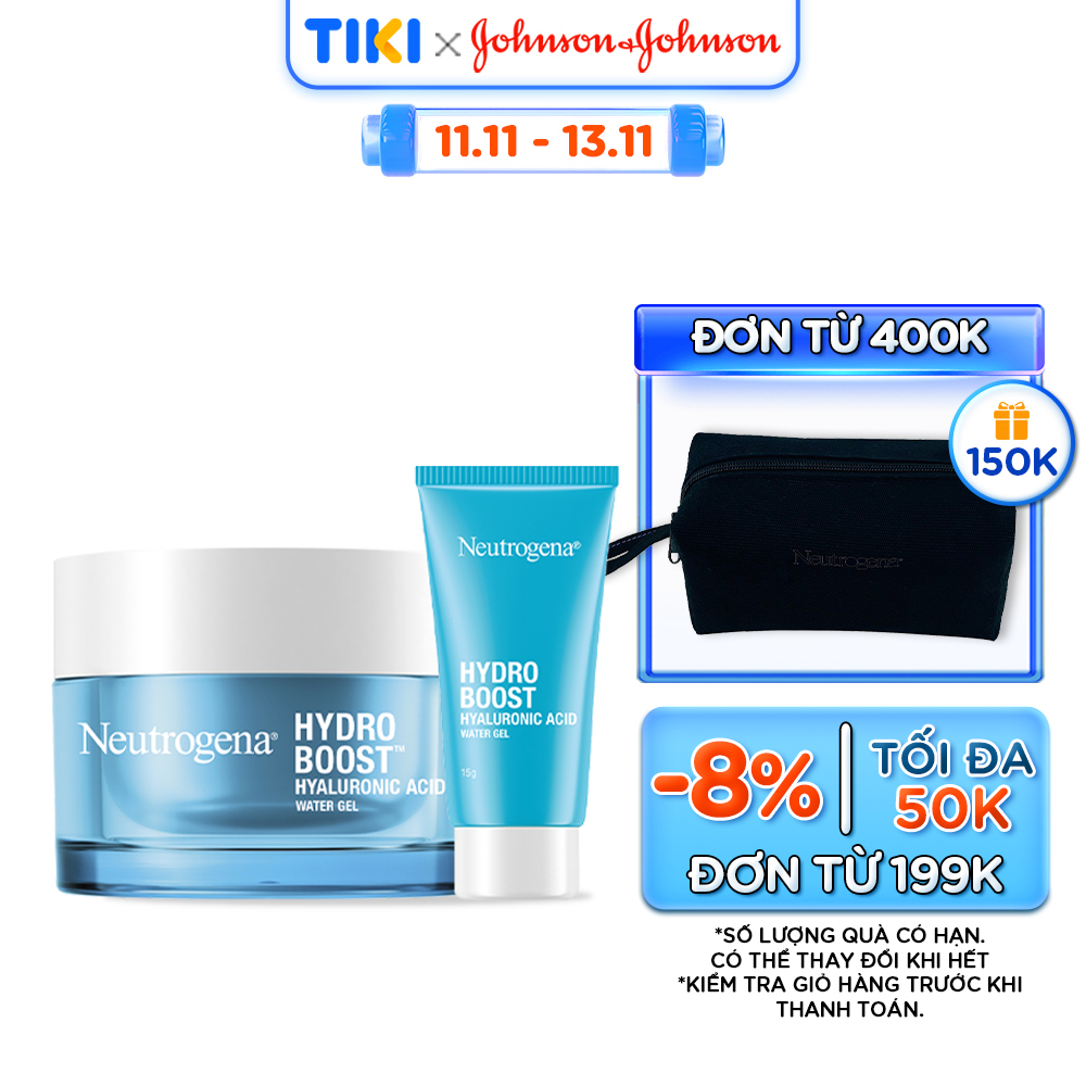 Combo Kem dưỡng cấp ẩm Neutrogena Hydro Boost Hyaluronic Acid Water Gel 50G + Tuýp 15G