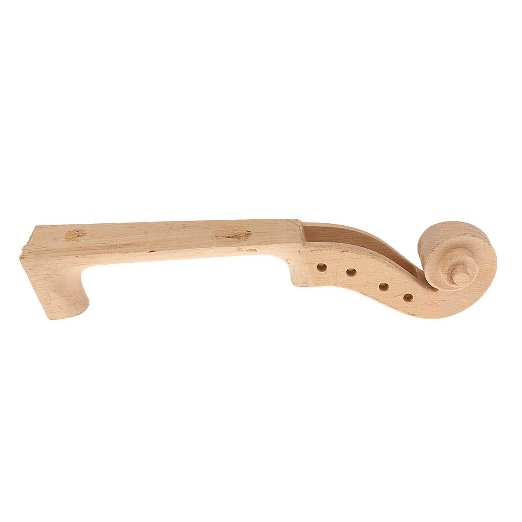 Sunnimix Chưa Hoàn Thành Headstock PEG Lỗ Cổ Phong W/Gỗ Mun Ván Trượt Ngón Tay Ngòi Thường Đặt Cho 4/4 Vĩ Cầm