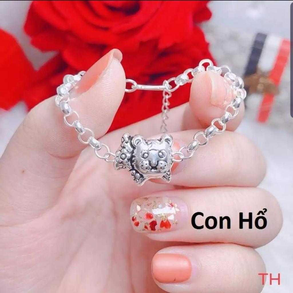 Lắc tay bạc trẻ em 12 con giáp MS115