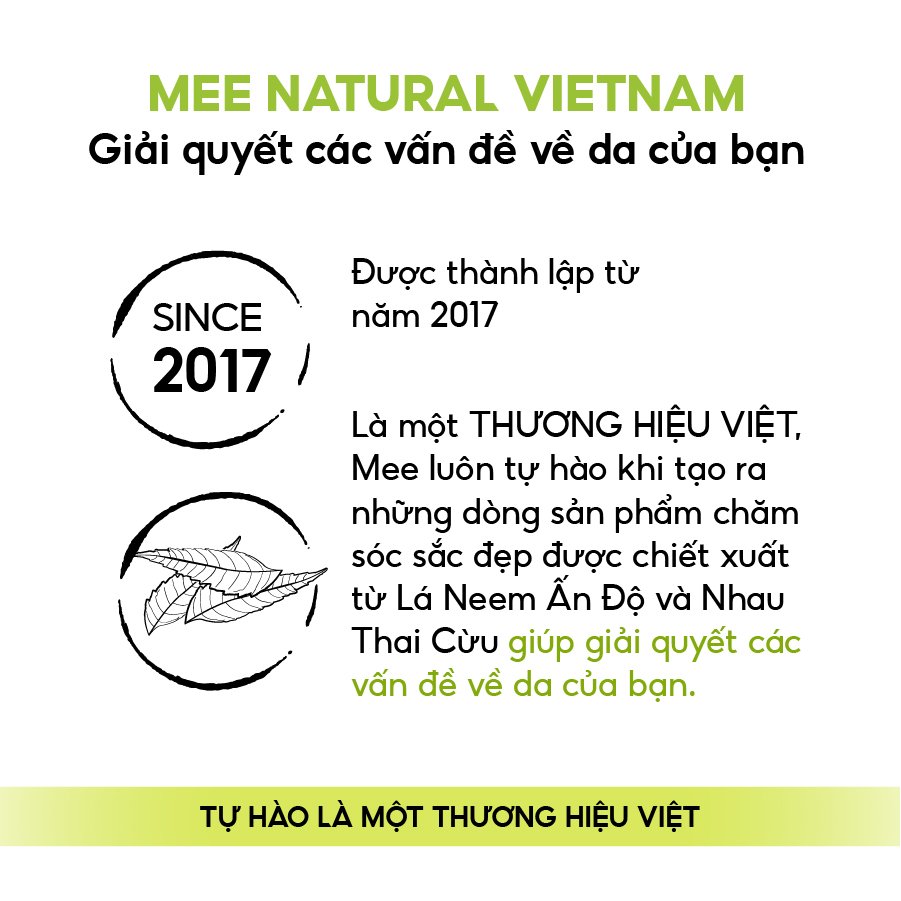 2 Kem Chấm mụn thảo mộc MEE NATURAL - hỗ trợ giảm mụn, mờ thâm Neem Acne Cream 20ml