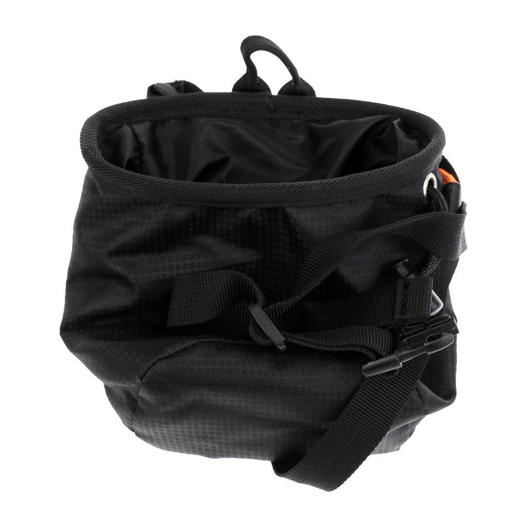 5xCuboid Rock Climbing Chalk Bag with Waist Belt & Zipper Pocket & Drawstring