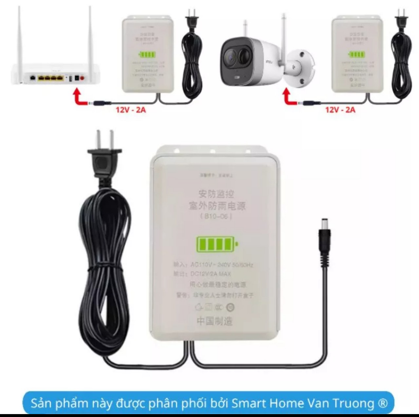 1 NGUỒN TÍCH TRỮ ĐIỆN DỰ PHÒNG MẤT ĐIỆN CHO WIFI - KAMERA SẠC TỰ ĐỘNG THÔNG MINH