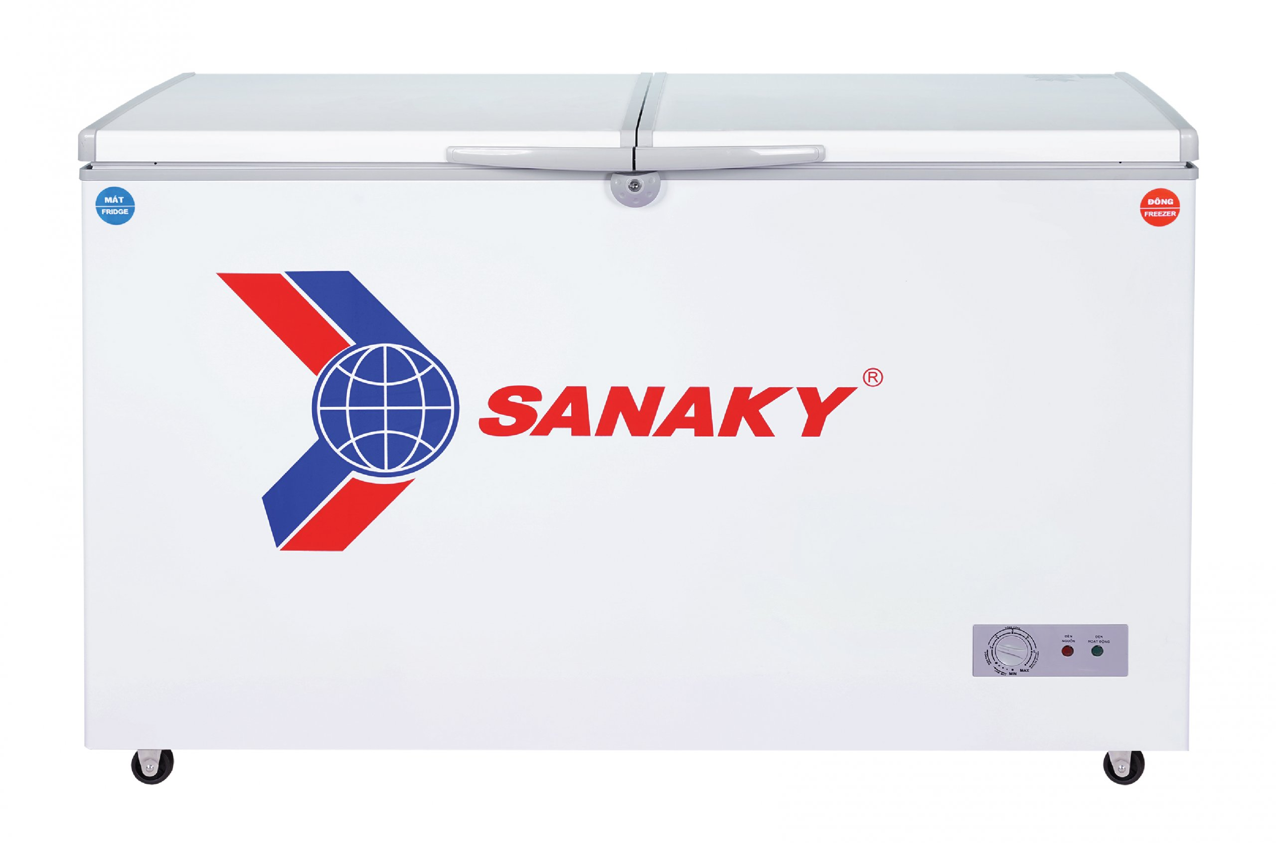 Tủ Đông Sanaky VH-405W2 2 Ngăn 2 Cánh Dàn Lạnh Nhôm - Hàng Chính Hãng