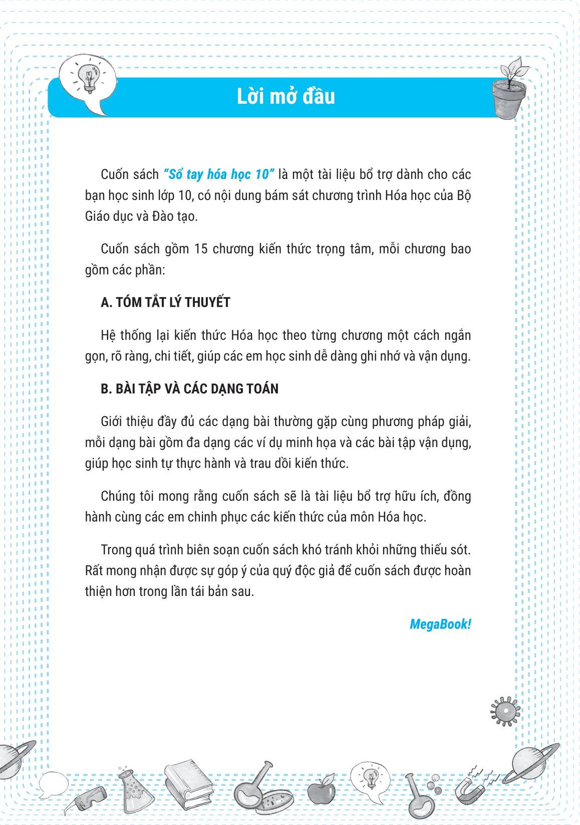Sổ Tay Kiến Thức-Phương Pháp-Dạng Bài Hóa Học 10
