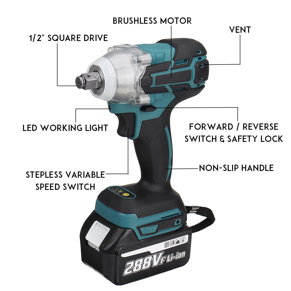 Máy vặn vít, tua vít không chổi than, sạc pin Lithium