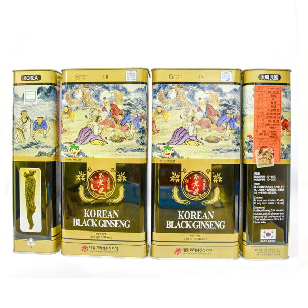Hộp 300 Grams Nhân sâm đen khô nguyên củ Daedong Korea