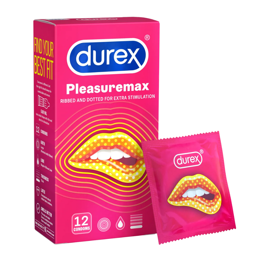 Bao cao su tăng hưng phấn Durex Pleasuremax Hộp 12s + Hộp 3s