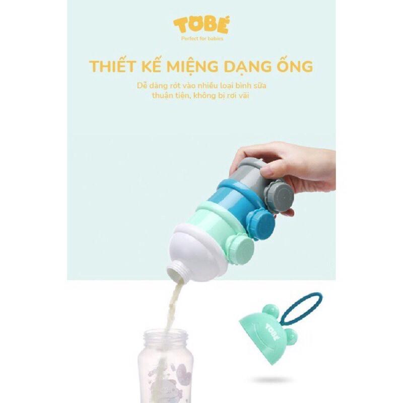 Hộp chia sữa/đồ ăn 3 tầng cho bé khi ra ngoài Tobé