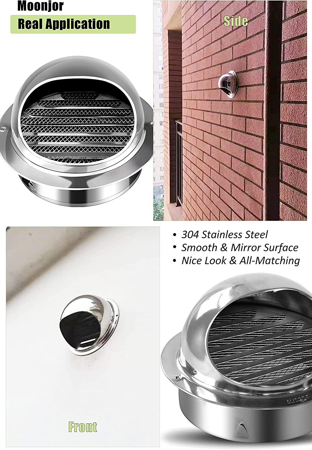 Mui xe thông gió tròn 100mm, mũ tròn, nắp tròn 304 với/lưới