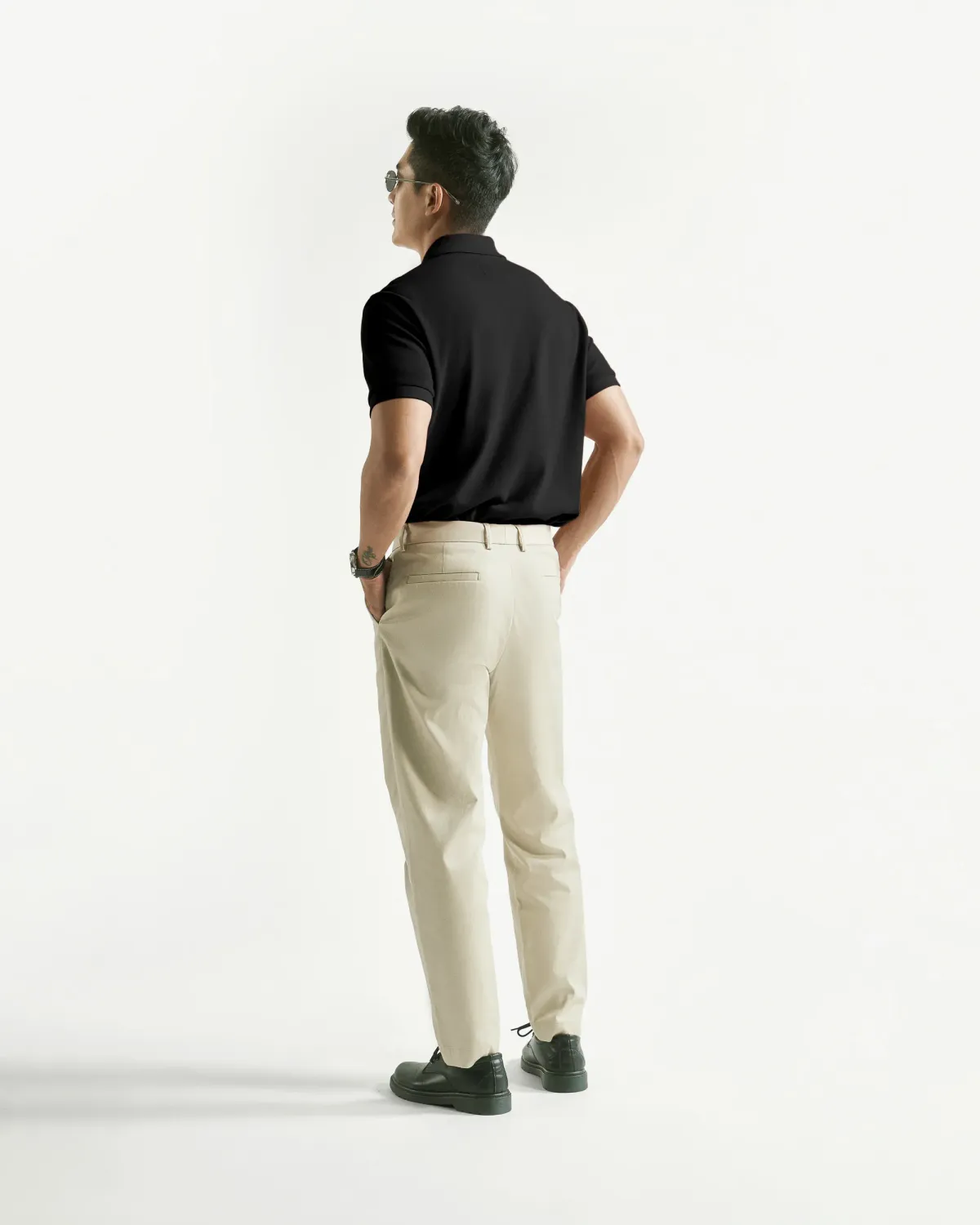 Áo polo tay ngắn nam trơn màu . Form Fitted - RT 10S25POL024 | ROUTINE CÀ MAU