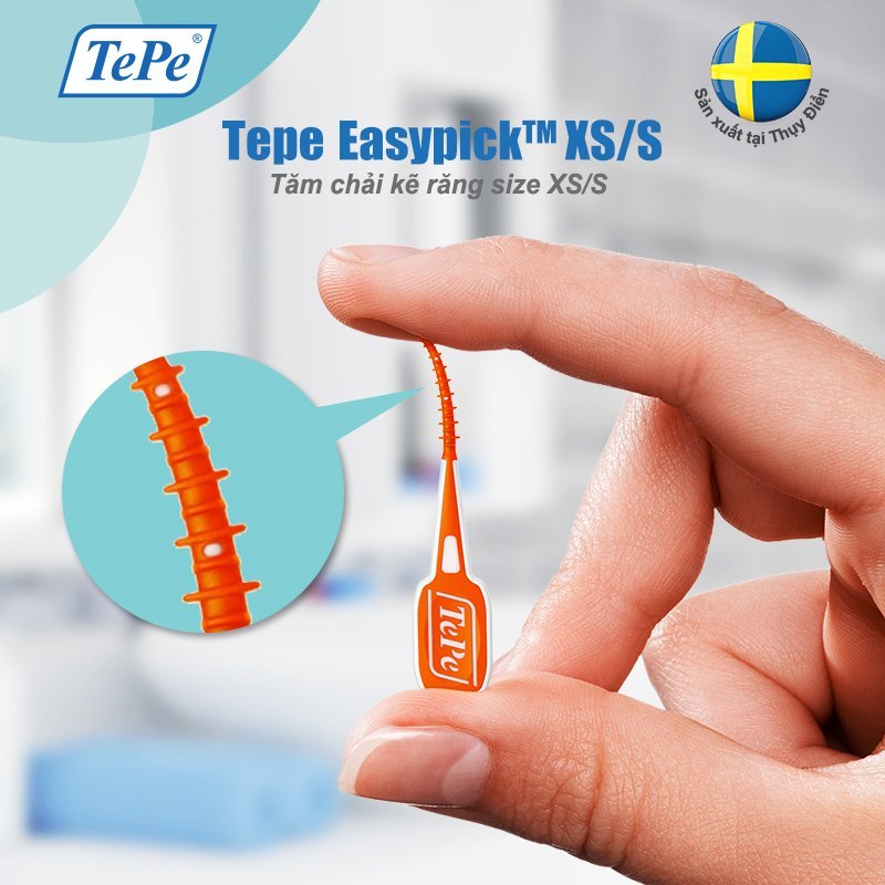 Tăm chải kẽ răng Tepe size XS-S màu cam EasyPick