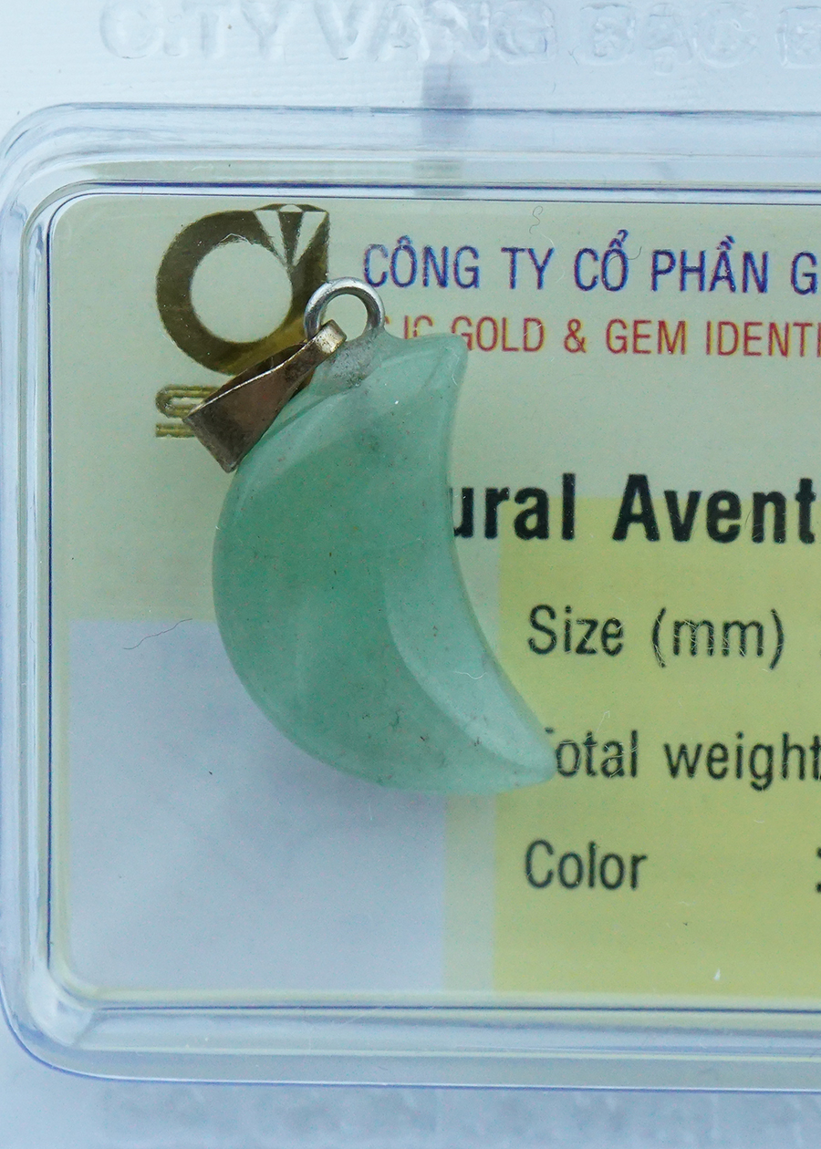 Mặt dây chuyền phong thủy đá thạch anh xanh Aventurine