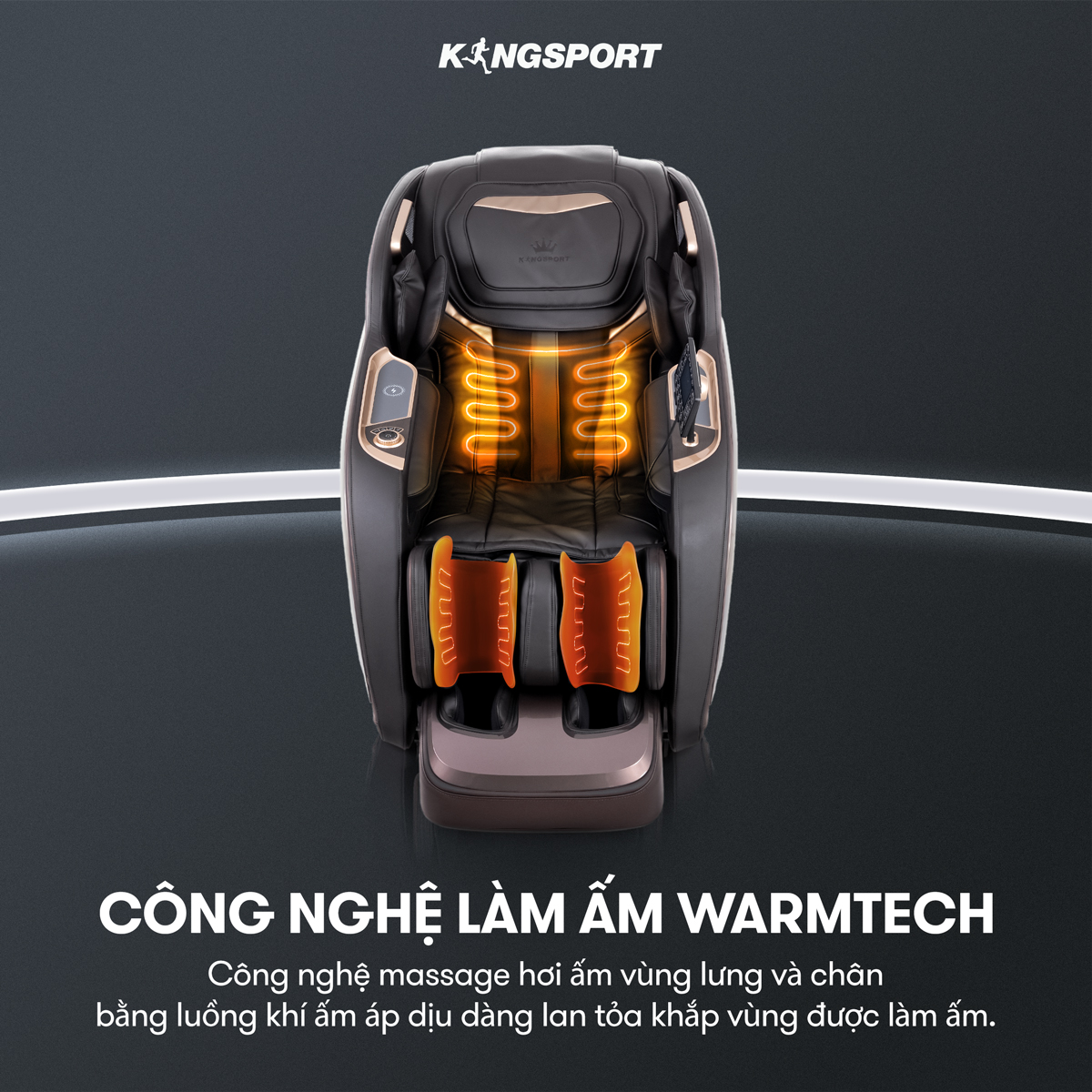 Ghế massage toàn thân cao cấp KINGSPORT DELUXE G97 chế độ massage 3D Ultra, 10 chương trình massage tự động