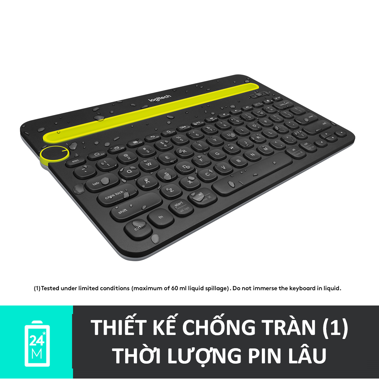 Bàn phím không dây Bluetooth Logitech K480 - Hàng chính hãng