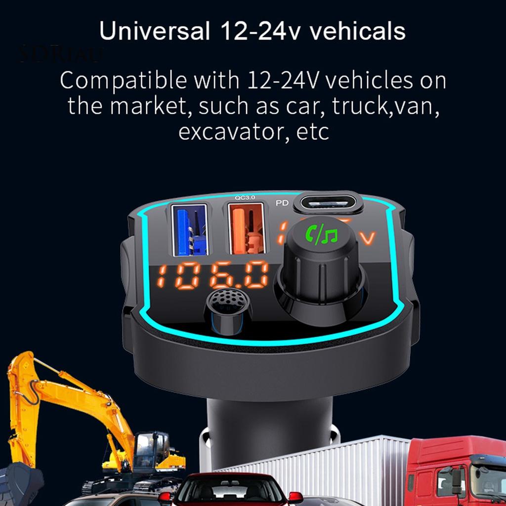 *QCDZ* BC69 Car MP3 Player Stable Bluetooth V5.0 ABS Quick Charger U Disk Music Player