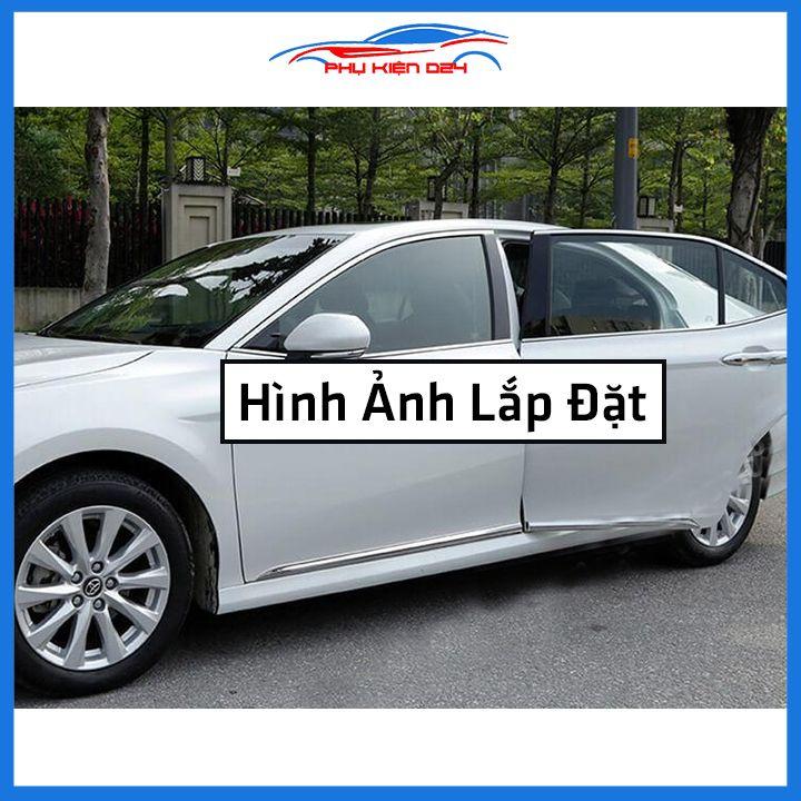 Bộ ốp nẹp sườn Camry 2019-2020-2021-2022 mạ crom trang trí làm đẹp xe