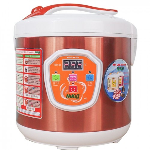 Máy Làm Tỏi Đen Nikio NK-686 (6L) - Nồi Ủ Tỏi Gia Đình, Dung Tích 6 Lít, Làm Tỏi Tự Động Theo Công Nghệ Nhật - Hàng Chính Hãng - Vàng Gold