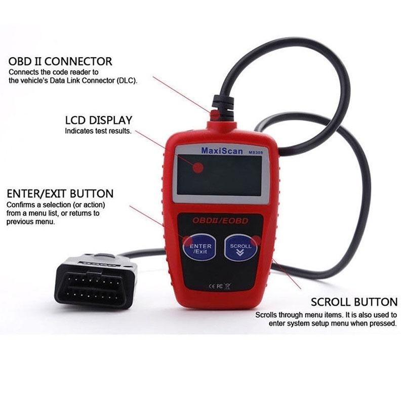 Máy đọc mã ô tô Obd2 Ms309 Công cụ chẩn đoán tự động