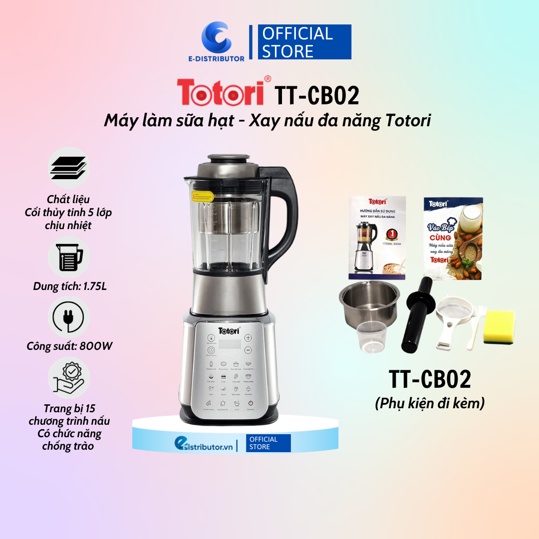 Máy làm sữa hạt - xay nấu đa năng Totori TT-CB02 - Hàng chính hãng