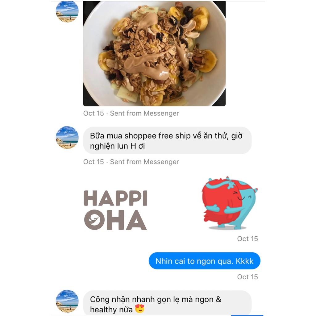 Ngũ Cốc Ăn Sáng/Ăn Kiêng Không Đường Tinh Luyện Vị 8 Loại Hạt Trái 40g-720g Granola Super Berries HAPPI OHA