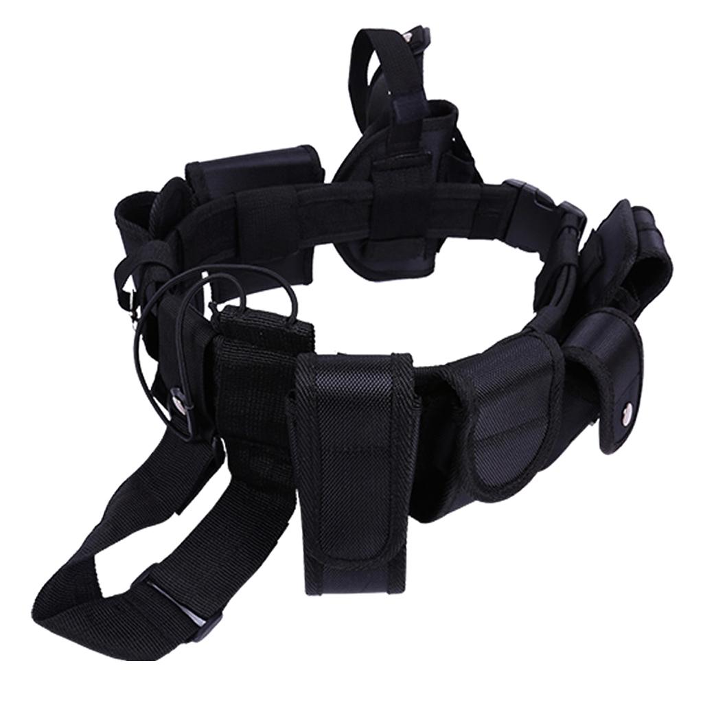 Police Guard  Belt Buckles Black 9 Pouches Utility System