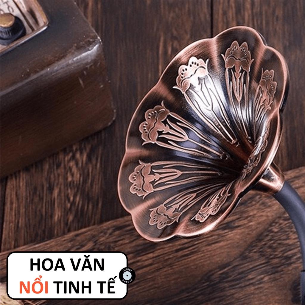 Loa Bluetooth Cổ Điển OLIVER FT05 Loa Kèn Bluetooth Mini Vintage Đồ Decor Bàn Học Trang Trí Phòng Khách Làm Quà Tặng Loa Giả Cổ Độc Đáo