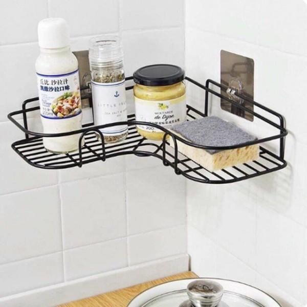 Kệ Góc Dán Tường INOX 304 siêu chắc, giá treo đồ nhà tắm, nhà bếp đa năng phòng khách dán tường siêu dính chịu lực 10kg