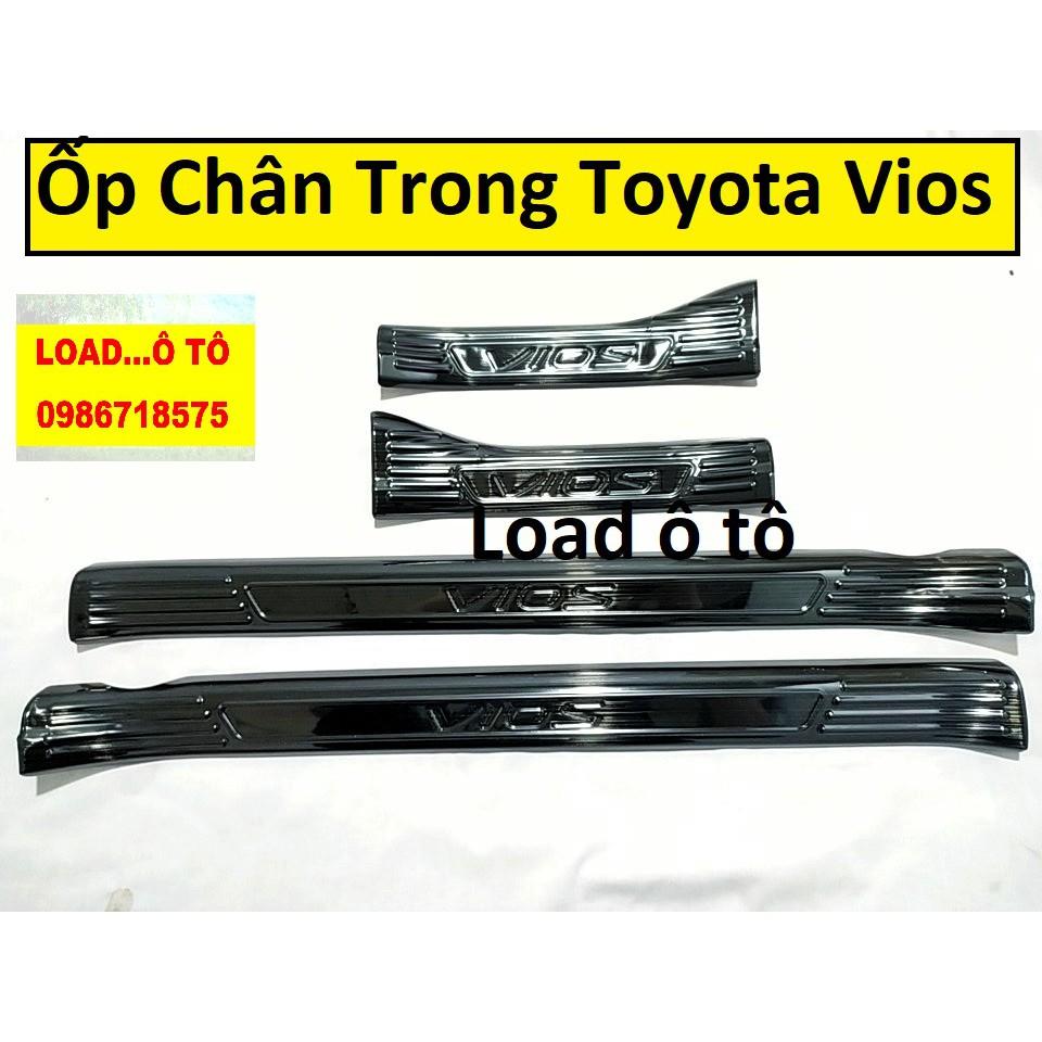 Ốp Bậc Cửa, Nẹp Bước Chân Trong Xe  Toyota VIOS 2023-2019 Chất Liệu Titan Cao Cấp