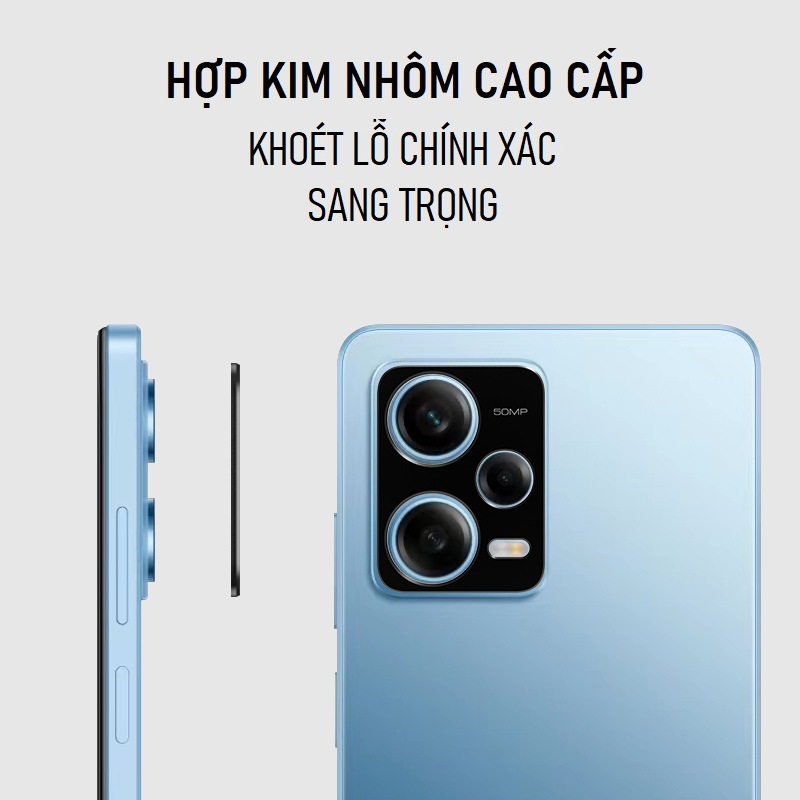 Miếng Dán Bảo Vệ Camera cho Xiaomi Redmi Note 12 Pro, Redmi Note 12 4G/ 5G HỢP KIM NHÔM, Miếng dán camera Chống Trầy Xước Đẹp Sang Trọng