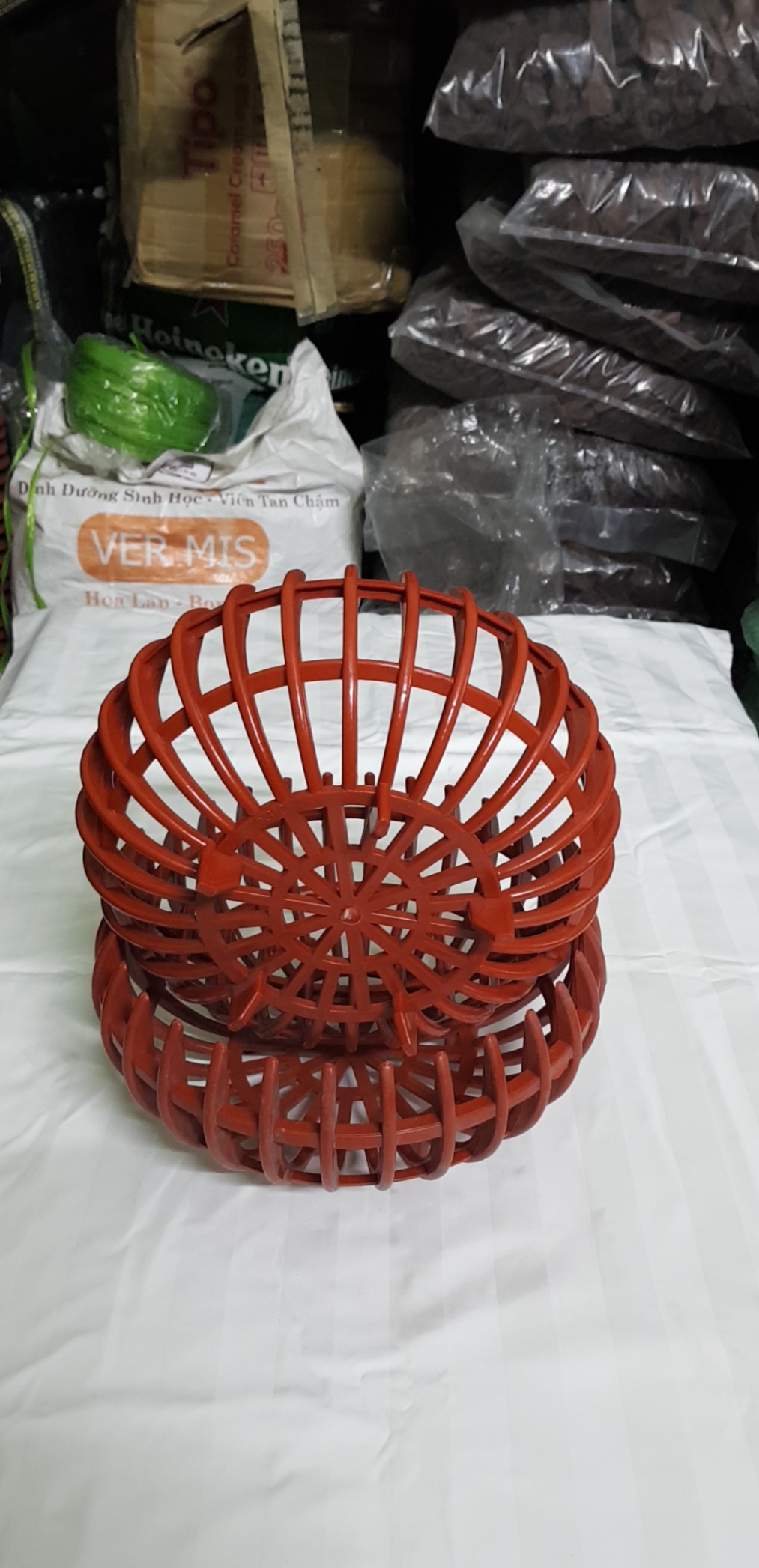 Chậu nhựa Giả Bí trồng Lan Fi31 - Màu Cam