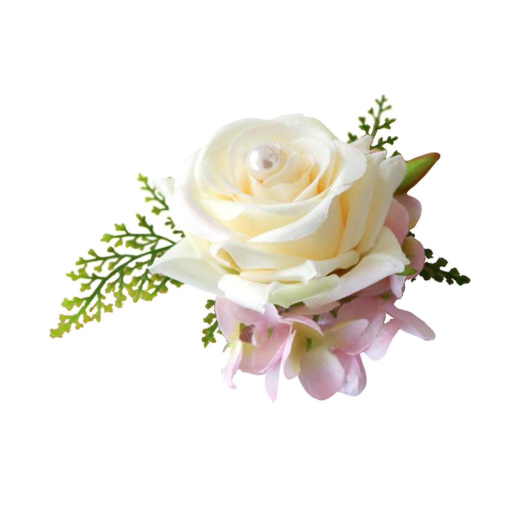 Romantic Rose Flower Wrist Corsage Wedding Bride Bridesmaid Gift