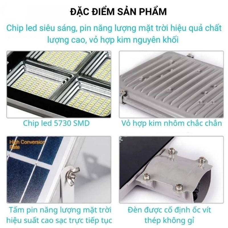 Đèn đường năng lượng mặt trời 200W Đèn đường năng lượng mặt trời với điều khiển từ xa Đèn an toàn chống nước IP67