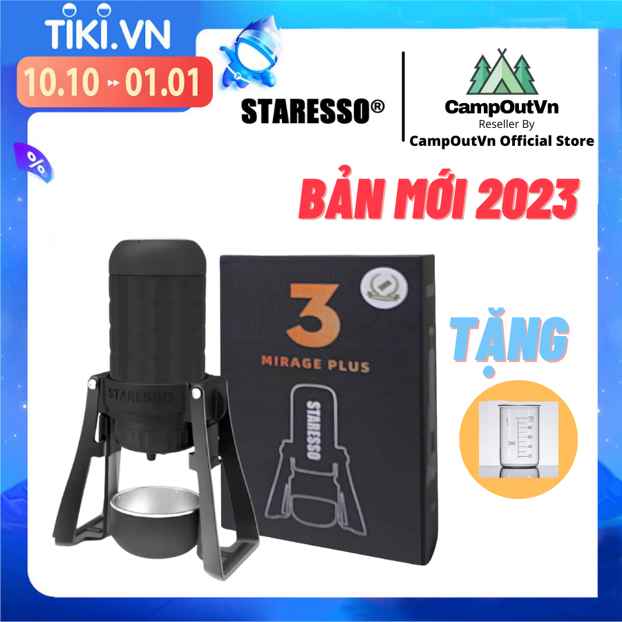 Máy pha cà phê mini Staresso mirage bản mới Chính Hãng đồ du lịch dã ngoại cắm trại máy pha cafe espresso cầm tay mang theo xếp gọn dã ngoại bảo hành 1 năm campout A062