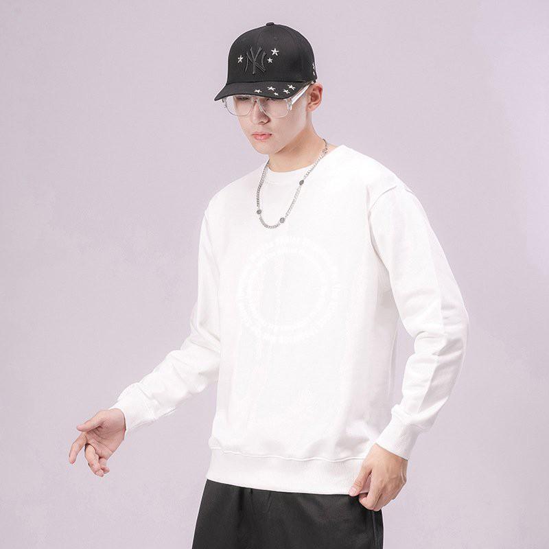 Áo sweater Vòng Tròn Chữ Phản Quang unisex nam nữ phong cách hàn quốc form rộng – ST189- babitrendy