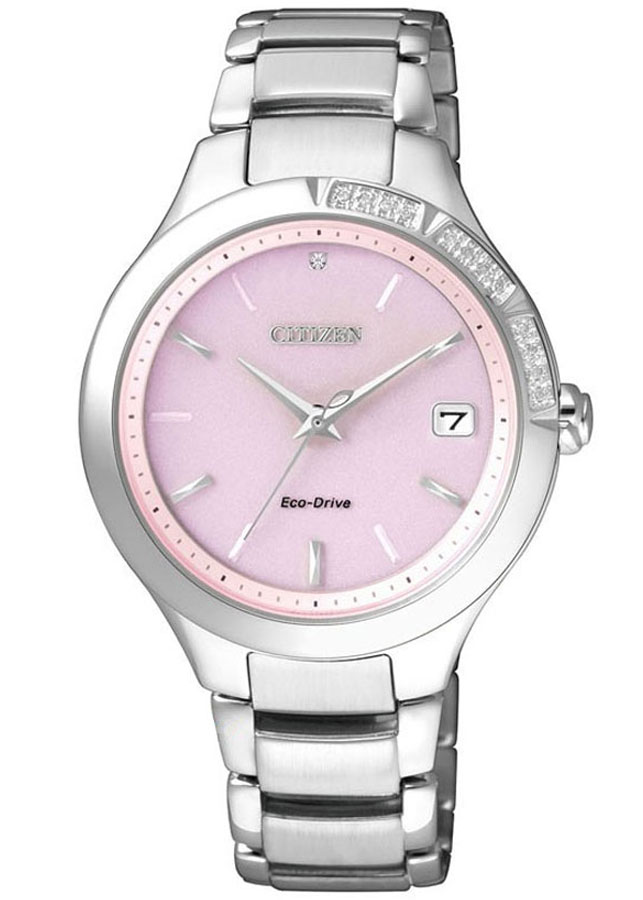 Đồng Hồ Nữ Citizen Đính Đá Swarovski Dây Thép Không Gỉ EO1150-59W - Mặt Hồng (Sapphire)